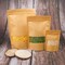 72 Pieces Stand Up Pouches, Kraft Paper Bags with Window for Coffee, Brown Resealable and Ziplock Stand Up Bags for Home or Business, 7×10 Inches for Packaging